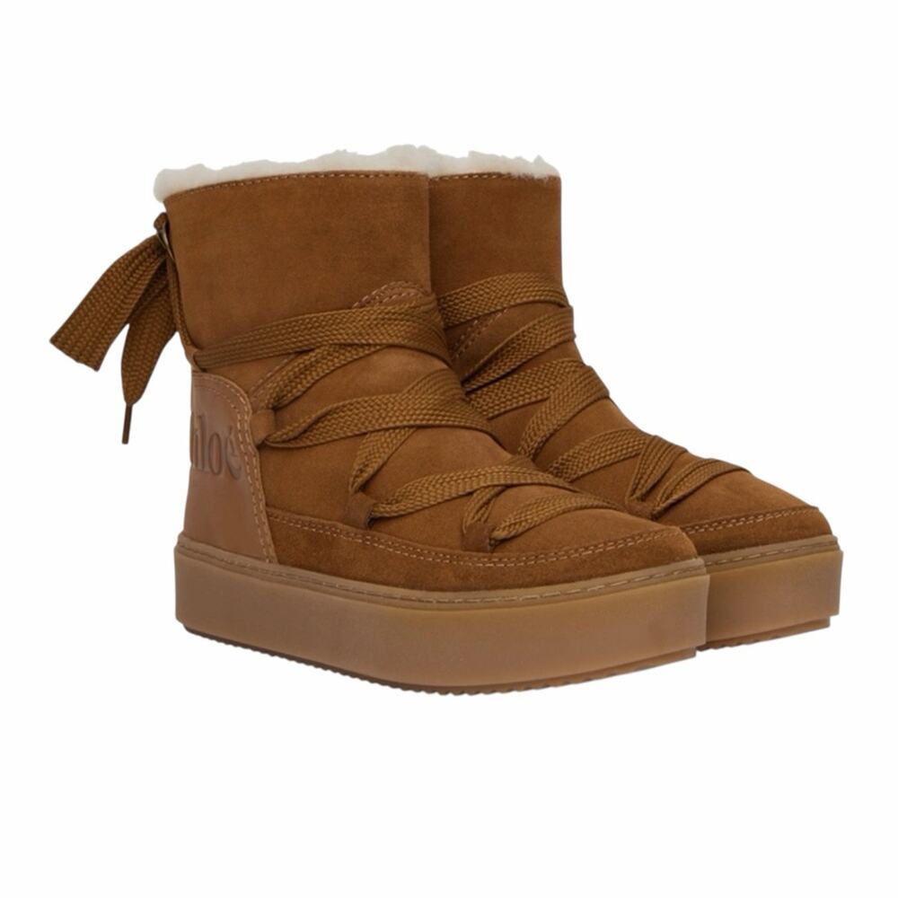 See by Chloé Charlee Brown/Tan Suede Ankle Boots - Size 41 (10-10.5), Like NEW